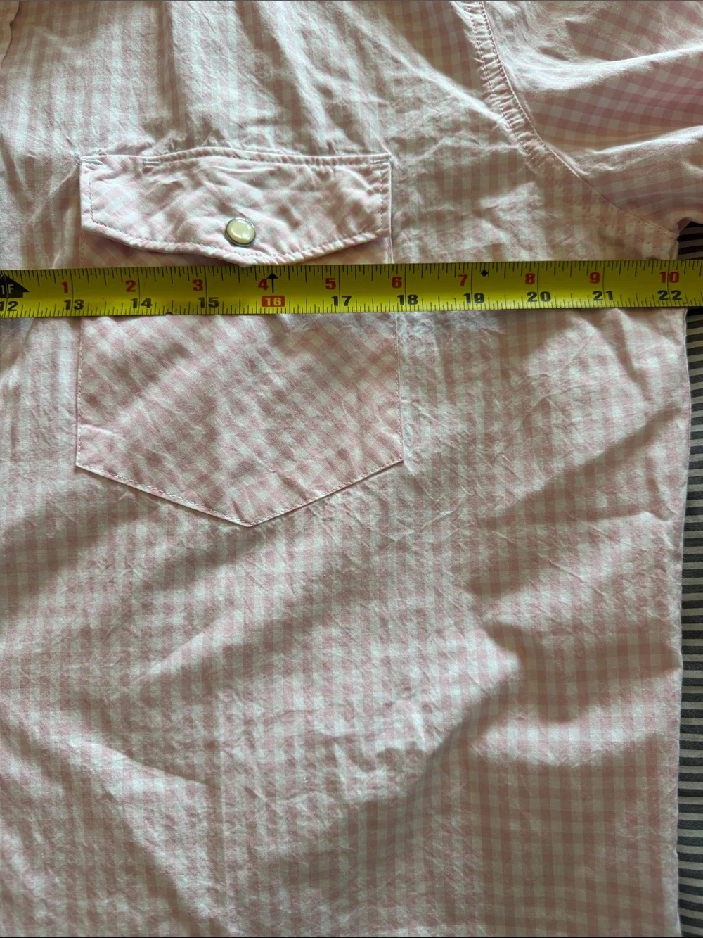 J. Crew Pink Gingham Snap-Front Men's Shirt NWT